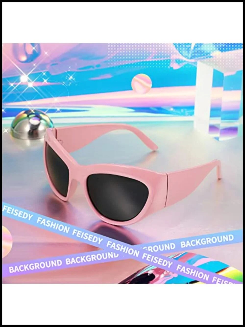 Oversized Shield Sunglasses Women Men Y2K Wrap Around UV400